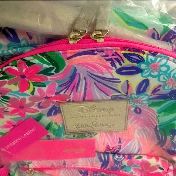 NWT Lilly Pulitzer X Disney Parks Dreamin' Pink Full Size Backpack Limited Ed - Picture 3 of 9